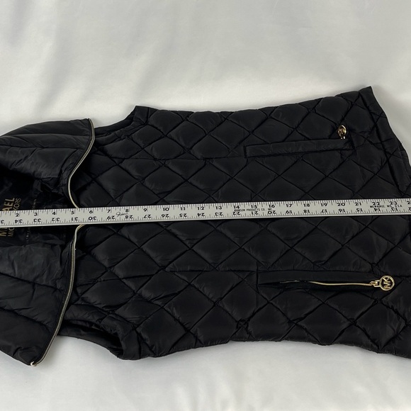 Michael Michael Kors Ultra Lightweight Down Puffer Vest Black Size XS Packable - Picture 14 of 16